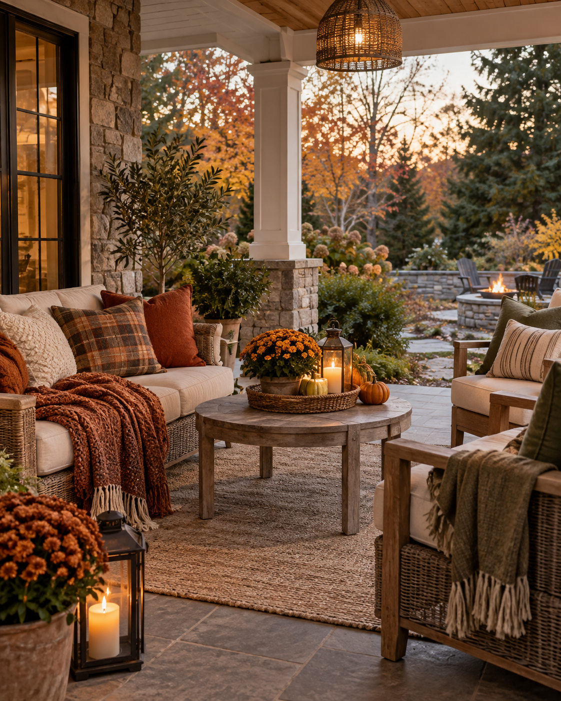 warm Up a Patio With Outdoor Throws, shown in a realistic HomeTrendora-style room