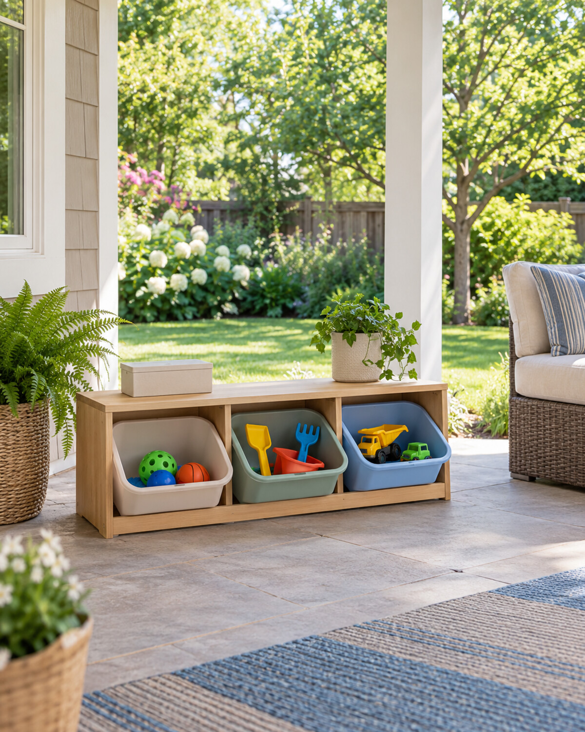 Weather-Aware Outdoor Toy Storage